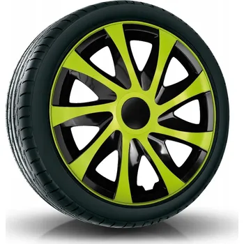 Poklice na kolo Puklice DRACO 14" zeleno-černé pro Ford, Fiat, Honda, Hyundai, 4 ks