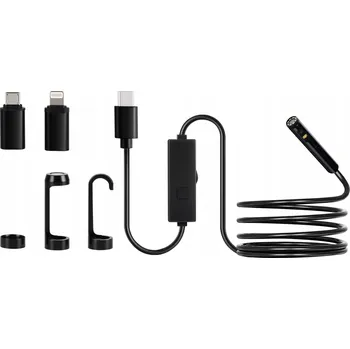 IP kamera Kamera Endoskopowa Podwójny Obiektyw Z Kablem Snake 3M I Regulowana Jasność