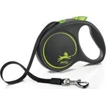 Vodítko FLEXI Black Design S pásek 5m/15kg zelená NEW