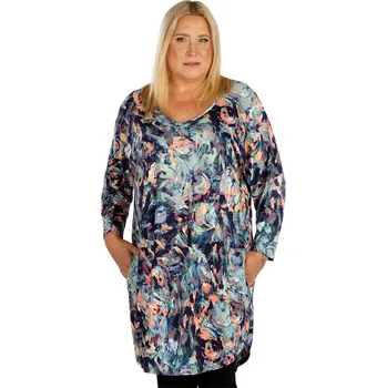 Dámské šaty Dámské elastické šaty LITEX pro plnoštíhlé 3/4 rukáv XXL