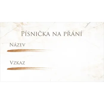 Svatební dekorace Kartička pro DJ 318