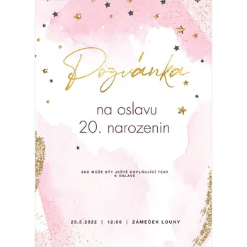 Pozvánka Narozeninová pozvánka 9 - Hvězdičky a třpytky