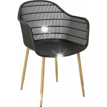 Jídelní židle MODERNÍ ČERNÁ ŽIDLE Becker s kovovým prolamovaným designem