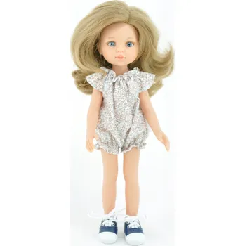 Doplněk pro panenku Kombinéza s motivem pastelové louky pro panenku Paola Reina Amigas 32 cm