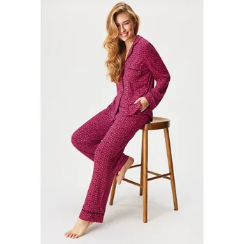 Dámské noční prádlo Pyžamo DKNY Fig Letter Logo dlouhé