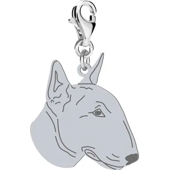 Přívěsek Stříbrný přívěsek s psem Bulteriérem Miniatura + DEDIKACE DÁREK