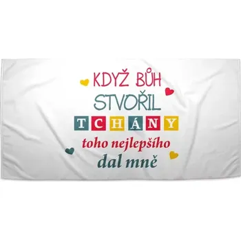 Sablio Ručník Když Bůh stvořil tchány - 30x50 cm