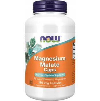 NOW Foods Magnesium Malát (Jablečnan hořečnatý) 180 kapslí