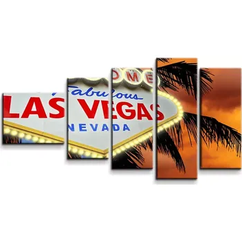 Obraz Sablio Obraz - 5-dílný Fabulous Las Vegas - 100x60 cm