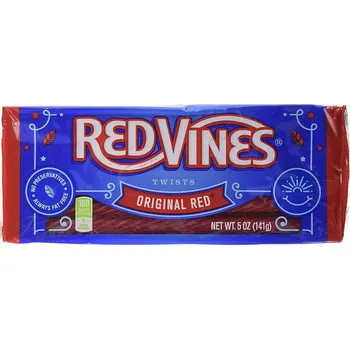 Bonbon Red Vines pendreky s příchutí malin 141 g
