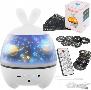 Dětské svítidlo PROJEKTOR NOČNÍ OBLOHY PRO DĚTI SKY NOČNÍ LAMPA LED NOČNÍ LAMPA HUDBA 3v1