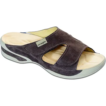 Dámská zdravotní obuv Pantofle OLDŘIŠKA halux zdravotní obuv dámská hnědá (pro vybočené palce) 2O-E14/TL/H 35