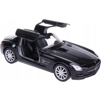 autíčko MERCEDES-BENZ SLS AMG MODEL KOVOVÝ WELLY 1:34 ČERNÝ