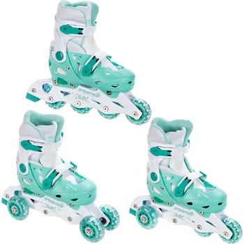 Kolečkové brusle RAVEN Kolečkové brusle 3v1 Raven Balloon 29/32 BÍLÁ|ZELENÁ