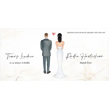 Svatební dekorace Svatební oznámení 254 – Nevěsta a ženich podle vás