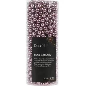 Vánoční dekorace Měděný řetěz na vánoční stromeček s korálky, 10 m, vánoční dekorace