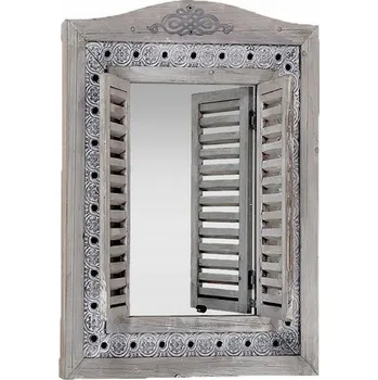 Zrcadlo Zrcadlo Boltze nástěnné obdélníkové, dřevěný rám, 550 x 730 mm