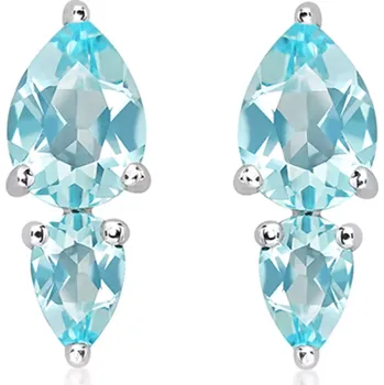 Náušnice Spirit Blue Topaz - stříbrné náušnice s modrým topazem