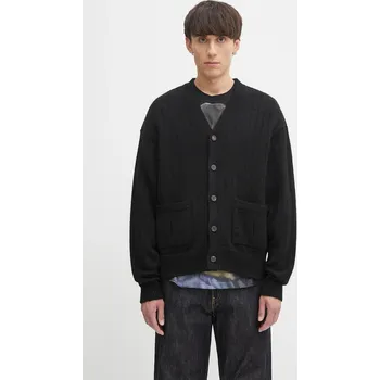 Dámský svetr Kardigan s vlnou Visvim knit cardigan černá barva, 125105012001, XL, 99X