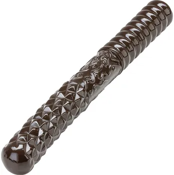 Vibrátor Sensual D45M Oboustranné flexibilní dildo 38 cm, hnědé
