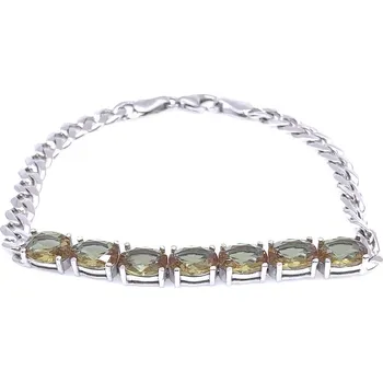 Řetízek Šperky Jan Kos Jan Kos jewellery Stříbrný náramek se sultanitem MHT-3149/SU