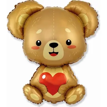 Balónek Fóliový balónek 24 FX - Medvídek se srdíčkem, balený