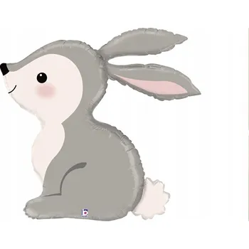 Balónek Foliový balónek Králíček Woodland 91 cm šedý