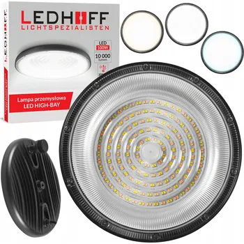 LED průmyslová lampa HighBay UFO 100W 3 barvy světla pro sklad halu IP65