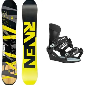 Snowboarding Raven Barracuda Carbon Lime pánský snowboard + Gravity Drift black/sage vázání 147 cm + XL (EU 46-48) + DÁREK + Doprava ZDARMA