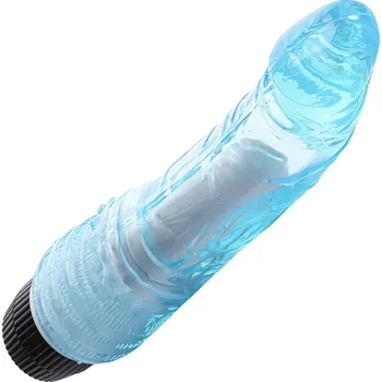 Vibrátor Sensual D10-4 Realistický vibrátor 18 cm, světle modrý