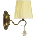 Nástěnná lampa v klasickém stylu FIESTA - 1xE14. 40W, patina / béžová