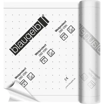 Stavební fólie Samolepicí difúzní fólie blaugelb Wetprotect 260 VSK, 1,5 x 50 m