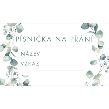 Svatební dekorace Kartička pro DJ 258