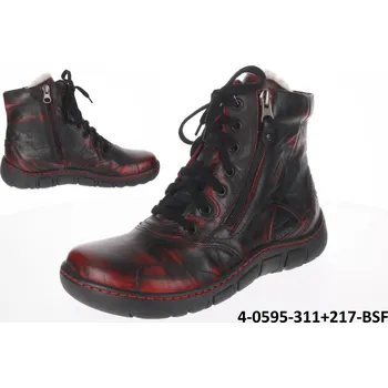 Dámská zimní obuv Obuv Kacper Barva: černobordó, Velikost: 38, Pohlaví: Dámské