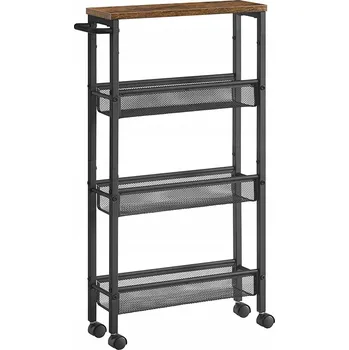 regál Úzký regál Songmics 13 cm x 77 cm x 41 cm, černý