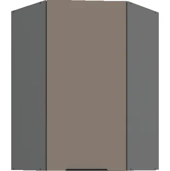 Kuchyňská skříňka 60 x 60 GN-90 1F (45°), Horní rohová kuchyňská skříňka Aria sandgrau/ antracit
