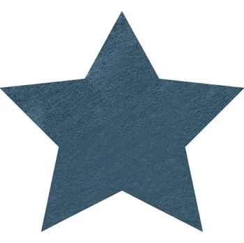 Koberec Koberec pratelný SHAPE 3148 Hvězda Shaggy - modrý plyšový, protiskluzový