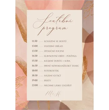 Svatební dekorace Svatební harmonogram 331