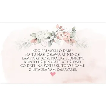 Svatební dekorace Žádost o dar 248