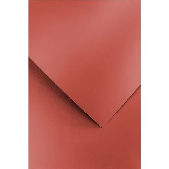Barevný papír Galeria papieru Designový papír A4 Pearl, 210 g, červený, 20 ks