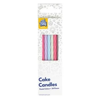 Dortová svíčka PD Dortové svíčky pastelové 24 ks