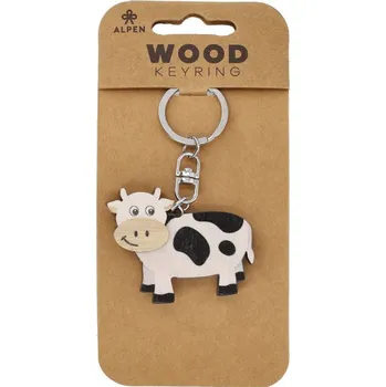 Přívěsek Dřevěný přívěsek Kráva strakatá