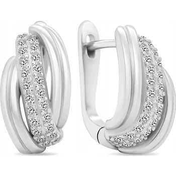 Náušnice Brilio Silver Elegantní stříbrné náušnice se zirkony EA551W