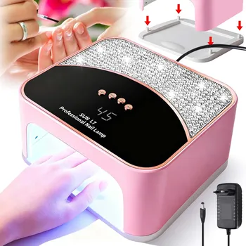 UV lampa na nehty LAMPA DO PAZNOKCI UV LED PROFESIONÁLNÍ PRO HYBRIDNÍ A GELOVÉ NEHTY, VÝKONNÁ, 4 ČASOVAČE