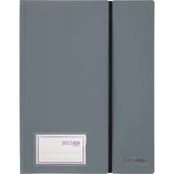 Prezentační album, pořadač na nabídky Strigo A4, 20 kapes s gumičkou, šedé