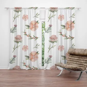 Závěs Sablio Závěs Malované květy: 2ks 140x250cm