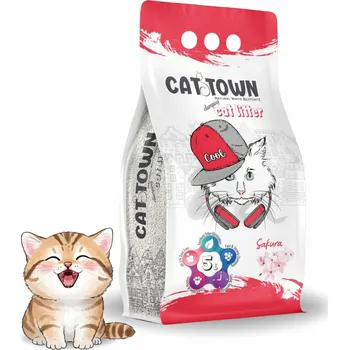 Podestýlka pro kočku CAT TOWN – EKOLOGICKÝ BENTONITOVÝ BENTONITOVÉ STELIVO S VŮNÍ KVĚTU SAKURY