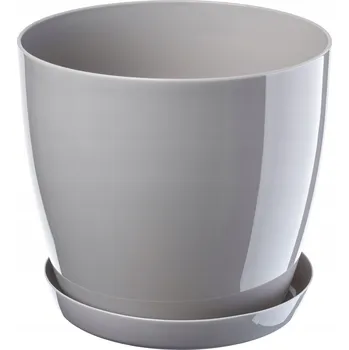 Květináč Šedý plast Květináč Kadax 11 cm x 14 x 12,5 cm