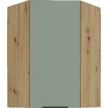 Kuchyňská skříňka 60 x 60 GN-90 1F (45°), Horní rohová kuchyňská skříňka Aria aquamarine/artisan
