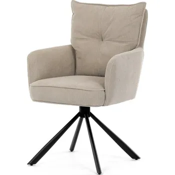 Jídelní židle Jídelní židle SARVORUL, lanýžová látka + vyzvednutí ZDARMA